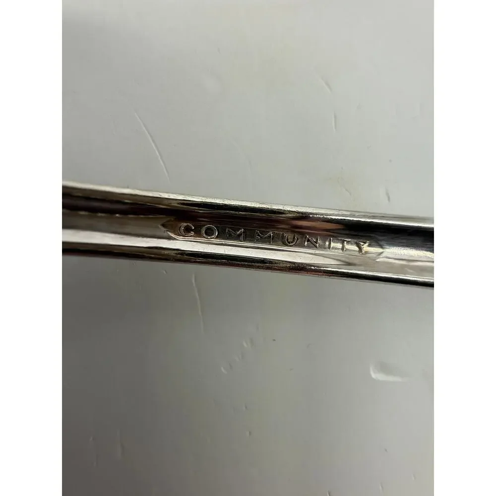 Oneida Community Evening Star Silverplate Salad Dessert Forks 1950s Lot of 8